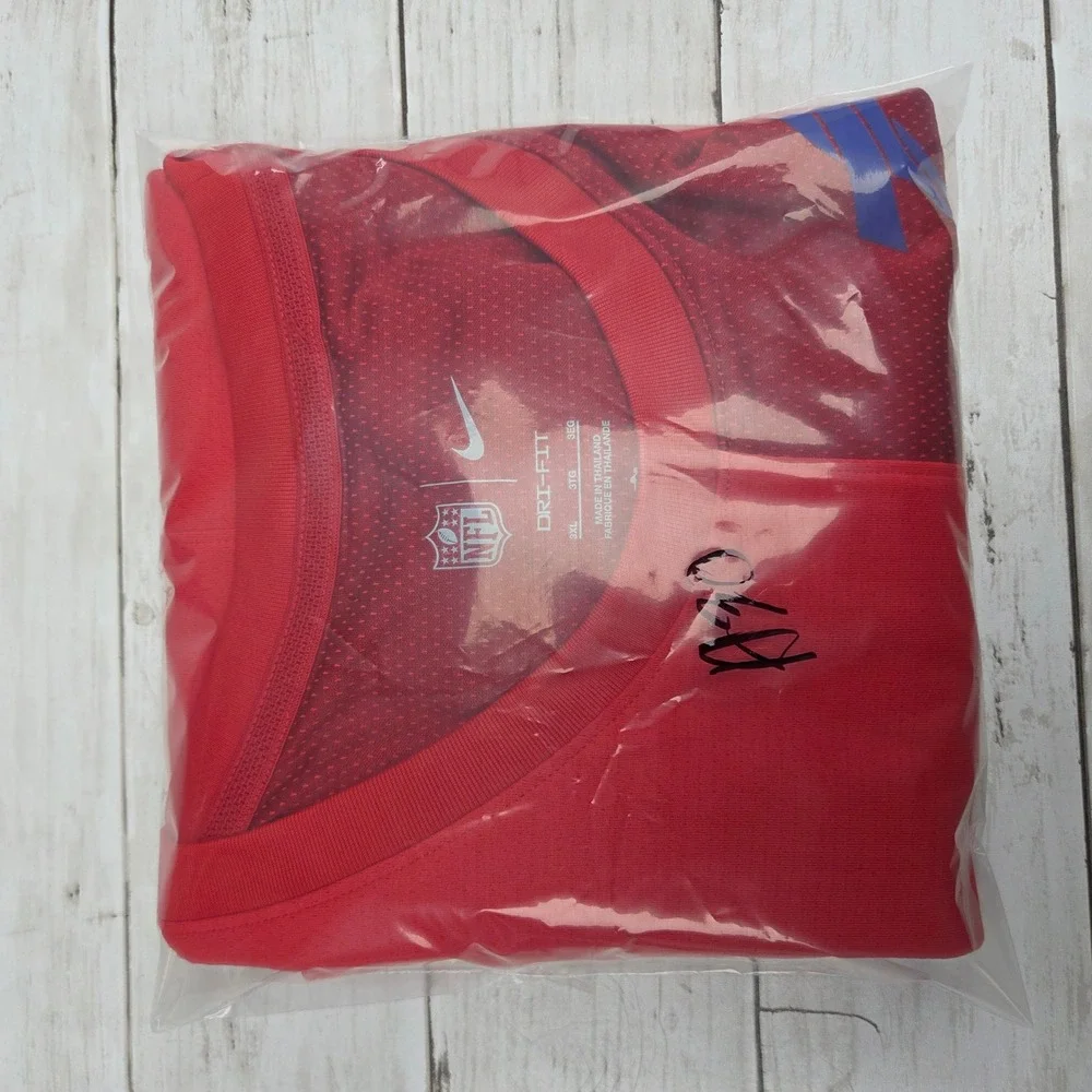 Nike Buffalo Bills Dri-FIT Long Sleeve Shirt NFL Red Mens 3XL Performance Tee